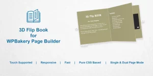 3D FlipBook is very lightweight and simple to use WPBakery Page Builder addon which enables you to create touch-enabled flipbooks using many customized options. Images