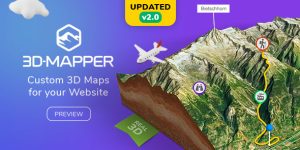 Add interactive 3D maps to your WordPress site with the 3D Map Plugin. Get it with a Bevaultx subscription for seamless integration and customization.