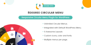 Transform your site's navigation with the 8Degree Circular Menu – Responsive Circular Menu Plugin for WordPress. Enjoy a unique