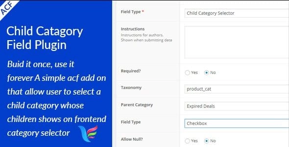 Unlock the power of Advanced Custom Fields with the Child Category Field! This WordPress plugin lets you effortlessly select child categories