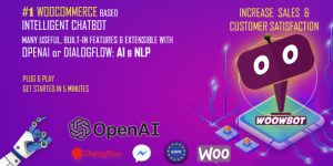 WoowBot is a Plug n’ play WooCommerce Shopping ChatBot WordPress plugin that can help Increase your store Sales perceptibly. Shoppers can converse fluidly with the ChatBot - thanks to its integration with Google’s Natural Language Processing (AI and NLP) through Dialogflow