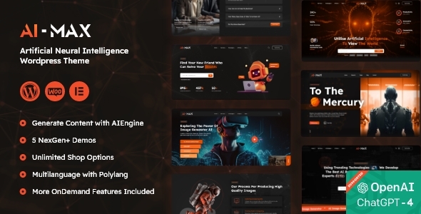 Ready to launch a cutting-edge website with the latest in AI technology? Look no further than the AI Max - Artificial Neural Network AI WordPress Theme. This sophisticated theme is designed to simplify the creation of AI-focused blogs