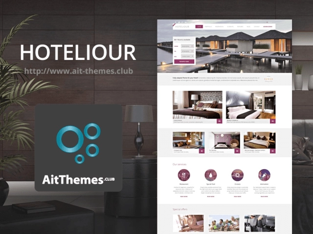 Transform your hotel website with AIT Hoteliour WordPress Theme! Perfect for hotels