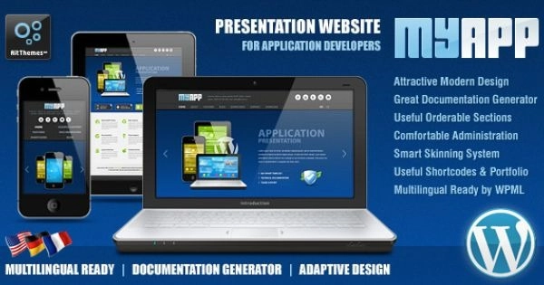 MyApp is a modern Specialized WordPress Theme for Application Developers. You can use Documentation Generator to create professional looking documentation in seconds. We’ve styled for you nice pricing tables. User friendly admin panel allows you to do a lot of customizations without knowing any HTML or CSS. Colors