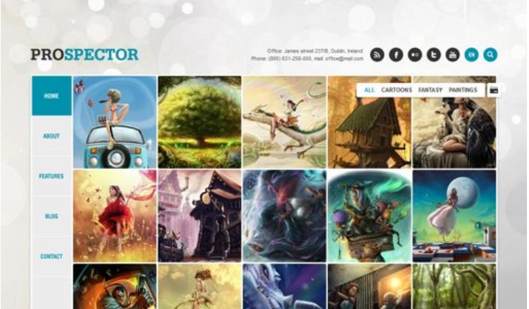 Prospector is perfect for portfolio websites. Excellent Sortable Portfolio displays all your portfolio items directly on the homepage. Each portfolio item has it’s own page with more details. It’s a fully loaded portfolio theme with tons of nice stuff you’ll love using.