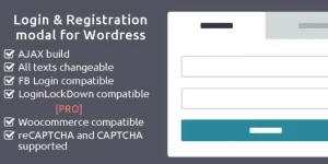 Easy to integrate modal with Login and Registration features + inline form using a shortcode. Compatible with any theme. PRO version includes: 12 months of personal support from the developer via Email Troubleshooting problems and conflicts with other plugins/themes (1 site) Unlimited plugin updates Compatibility with other popular plugins (list…