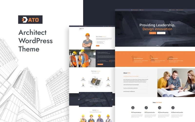 This robust Construction WordPress Theme will help you create a high-performing construction website: ATO WordPress Construction Theme can give you a fantastic construction business website