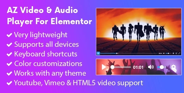 Elevate your Elementor experience with the AZ Video and Audio Player Addon! This lightweight