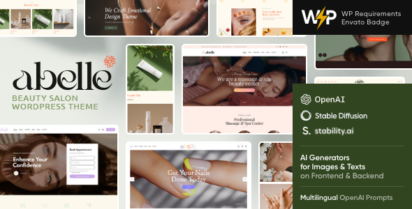 Transform your beauty salon's online presence with the Abelle Beauty Salon Elementor WordPress Theme