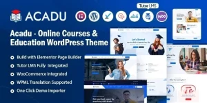 Acadu – Online Courses  Education WordPress Theme is a minimal and contemporary WordPress theme