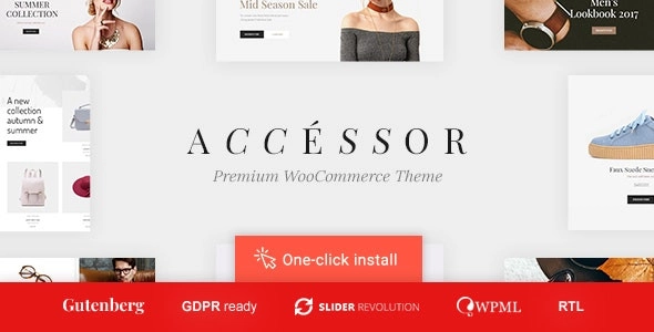 Create a perfect online store with our Accessories Shop theme. Fully styled WooCommerce