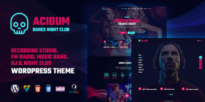 Introducing the Acidum – Dance Night Club WordPress Theme Step up your WordPress game with the incredible Acidum – Dance Night Club WordPress Theme. This electrifying theme is perfect for nightclubs