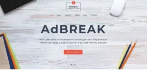 AdBreak is a modern and minimalist advertising agency WordPress theme with a touch of flat design. It's a great foundation to build upon both for young startup companies that specialize in digital marketing