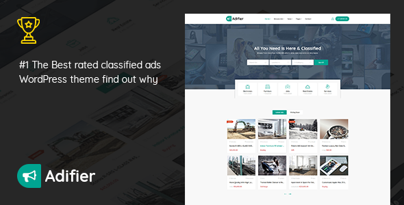 Adifier Classified Ads WordPress Theme The Adifier Classified Ads WordPress Theme is your go-to solution for creating a robust and high-performing classified ads website. Whether you're a WordPress fanatic or a seasoned WordPress developer