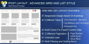 Discover the Advance Post Grid/List with Custom Filtering for Visual Composer! Transform your WordPress site with dynamic grids and lists