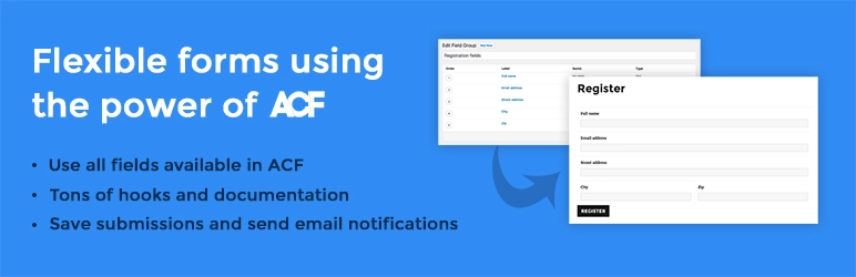 Build powerful  extendable front-end forms using Advanced Custom Fields. Manage posts  users