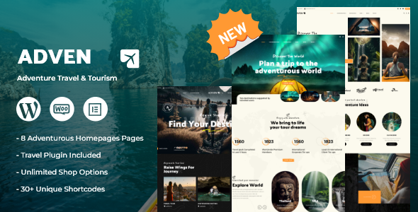 Advenx – Adventure Travel  Tourism WordPress Theme Ready to elevate your adventure travel site? The Advenx – Adventure Travel  Tourism WordPress Theme is your ideal companion! Designed with thrilling adventures and immersive travel experiences in mind