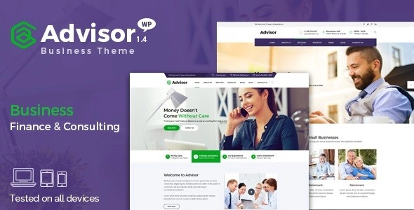 Advisor is a responsive WordPress theme perfect for financial advisors