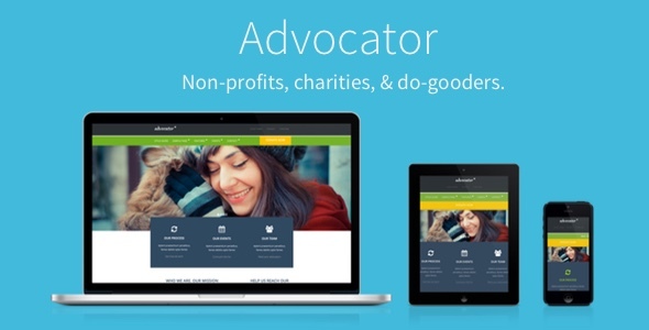 Advocator is a professionally developed Premium WordPress Theme designed specifically for mobile and touchscreen devices. It is perfect for building Nonprofit and Charity Organization Websites. The theme offers a variety of features including the ability to see customizations live through the WordPress Customizer