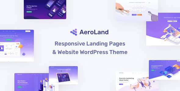 Aeroland – Responsive App Landing and Website WordPress Theme Hey there