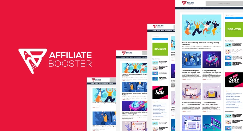 Affiliate Booster is a Gutenberg plugin that gives you the functionality to add conversion-optimized elements in your blog posts. Increase your CTR and improve your sales by using this plugin. Simply pick pre-designed blocks from the AffiliateBooster that speed up the process of affiliate website building with easy to use…