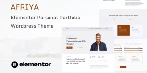 Afriya is a personal portfolio WordPress theme. This is the best theme for any type of resume or personal portfolio website. It's built with elementor page builder with 20+ powerful addons. If you are creating your resume