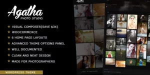 Photographer WordPress Theme  Agatha is a Photography Portfolio WordPress Theme built with HTML5  CSS3. It is perfect for photography