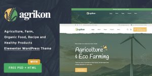 Transform your farming website with Agrikon Organic Farm Agriculture WordPress Theme! Enjoy customizable layouts