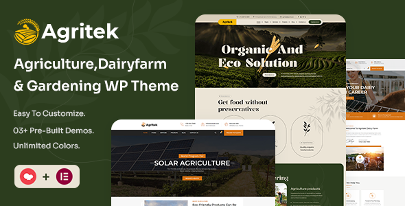 Transform your agricultural business website with Agritek. Enjoy responsive design