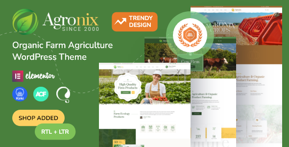 Discover Agronix - Organic Farm Agriculture WordPress Theme Do you want to create an amazing website for your farm or agricultural business? Look no further than Agronix - Organic Farm Agriculture WordPress Theme. This premium theme is specifically designed to cater to the needs of organic farms