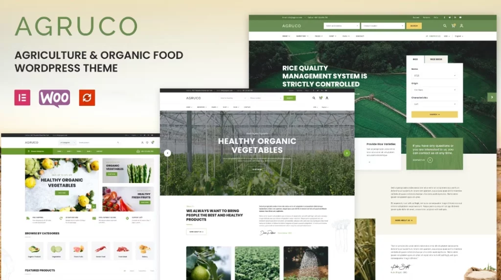 Agruco is a remarkably flexible and extensible WordPress theme designed for agriculture. If you’re looking for a complete solution to take your agribusiness to a new height