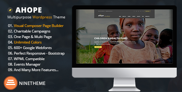 Ahope – A Top WordPress Theme for Nonprofit Organizations Looking for the perfect theme to power your nonprofit organization's website? Ahope – A Best WordPress Theme for Nonprofit Organizations has got you covered. This versatile and feature-rich theme is designed to cater to all the needs of nonprofits