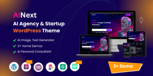 Power up your AI agency or startup website with Ainext AI WordPress Theme. Modern design