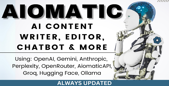 Revolutionize content creation with Aiomatic Automatic AI Content Writer. Available on Bevaultx. Subscribe now for premium WordPress tools!