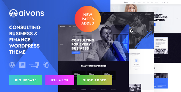 AiVons - Business Consulting WordPress Theme: Elevate Your Online Presence If you're looking to bring a professional touch to your business consulting website