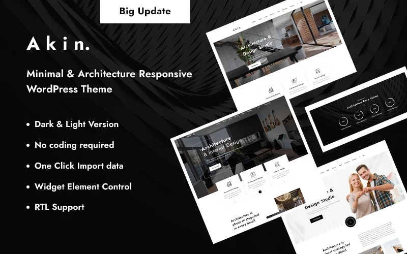 Akin - Minimal and Architecture Responsive WordPress Theme