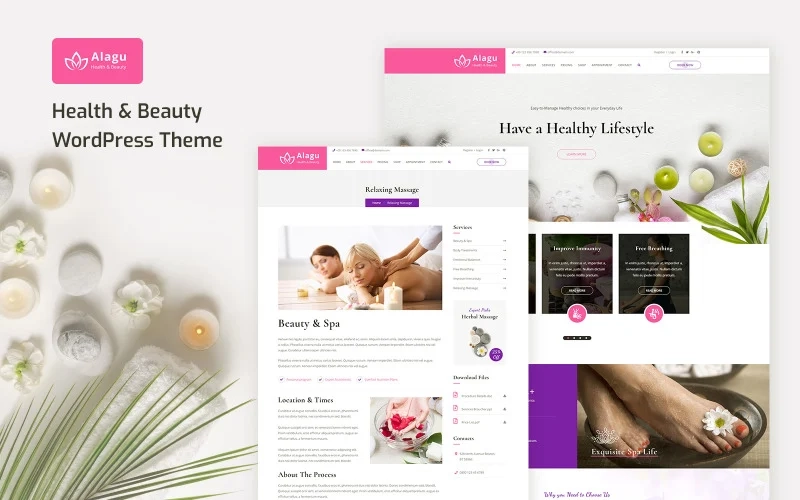 Alagu is a health and beauty brand. The WordPress theme has been meticulously designed to create a flawless website. We've weaved it with beauty and bolstered it with current technology's strength. Its carefully chosen features are ideal for websites related to beauty