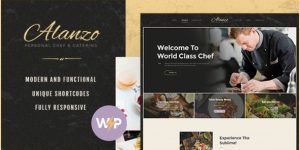 Showcase your culinary skills with Alanzo - Personal Chef  Catering WP Theme. Perfect for chefs