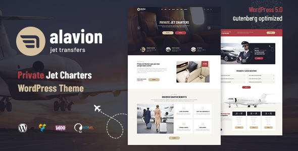   Alavion - Private Jet Charters and WordPress Theme created especially for aviation