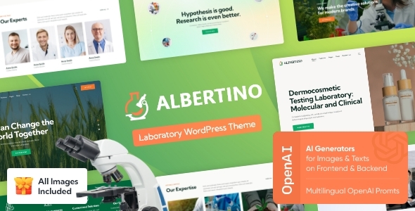 Are you ready to elevate your scientific research or tech projects to the next level? Look no further than the Albertino Science Research  Technology WP Theme. This premium theme