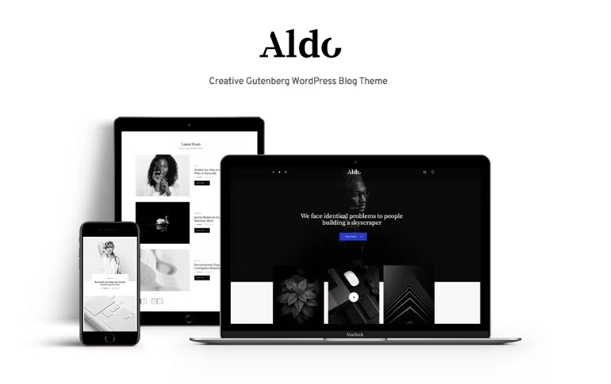 Aldo is a clean  fresh WordPress Blog based on Gutenberg page builder. It is apt for guest post blog