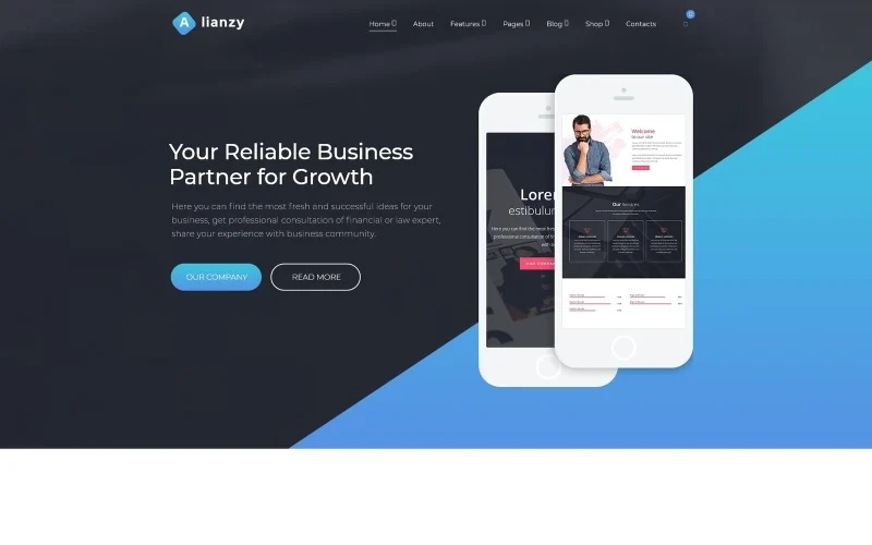 Alianzy is a fully responsive WordPress theme