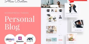 Discover this feminine and attractively-looking Personal Blog WordPress Theme! AliceBurton theme is a perfect choice for those who want to become a lifestyle blogger. You will be able to manage your site hassle free. You can add your content and customize your site view in a live mode thanks to…