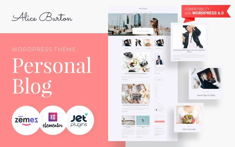 Discover this feminine and attractively-looking Personal Blog WordPress Theme! AliceBurton theme is a perfect choice for those who want to become a lifestyle blogger. You will be able to manage your site hassle free. You can add your content and customize your site view in a live mode thanks to…