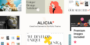 Showcase your work stylishly with Alicia - Elementor Portfolio Theme. Get free access to premium features