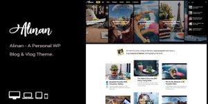 Alinan WP is a stylish and modern WordPress theme designed for personal blogs and vlogs. It offers a range of features to help bloggers and vloggers create a unique and engaging online presence. The theme is highly customizable