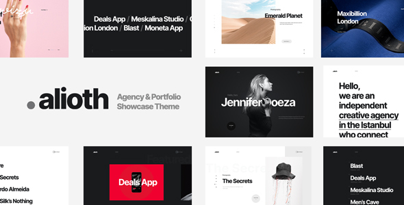 Alioth - Agency  Portfolio Showcase Theme: Elevate Your Creative Presence Online If you're looking to create a stunning online presence that showcases your creativity and professionalism