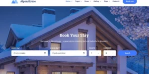 AlpenHouse is a hotel booking WordPress theme perfectly suitable for chalets