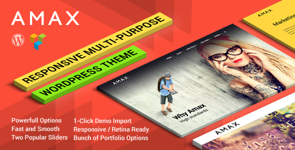 Discover Amax: The ultimate responsive multi-purpose WordPress theme. Perfect for blogs