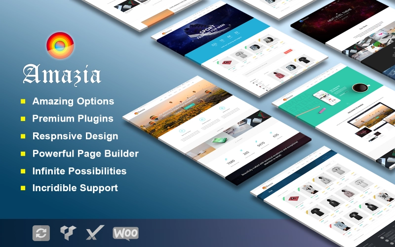 Amazia - Multipurpose WordPress Theme is a fully responsive and 100% customizable theme created by Cometor. You can choose your home page from 10+ home pages